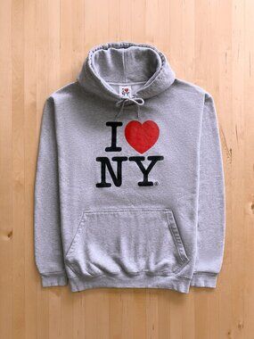 I Love New York Sweatshirt Hoodie Men's Medium